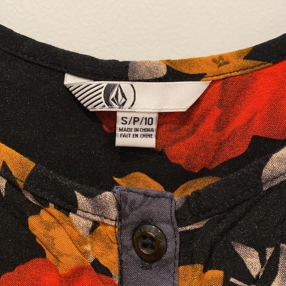 Volcom Floral Lace Accent Maxi Dress Size S - Picture 8 of 9